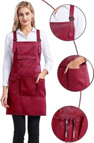 img 1 attached to Nanxson CF3010: Versatile Women's Adjustable Bib Apron - A Must-Have for Professional Salon Stylists!