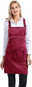img 4 attached to Nanxson CF3010: Versatile Women's Adjustable Bib Apron - A Must-Have for Professional Salon Stylists!