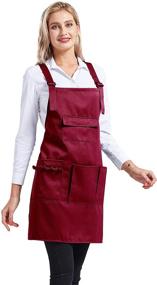 img 2 attached to Nanxson CF3010: Versatile Women's Adjustable Bib Apron - A Must-Have for Professional Salon Stylists!