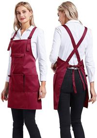 img 3 attached to Nanxson CF3010: Versatile Women's Adjustable Bib Apron - A Must-Have for Professional Salon Stylists!
