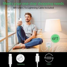 img 2 attached to 🔌 Ilikable 20W PD iPhone Fast Charger with MFi Certified 6FT USB C to Lightning Cable - White