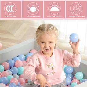 img 3 attached to WINTECY Phthalate-Free Plastic Outdoor Sports and 🏀 Play Accessories for Toddlers, Ideal for Ball Pits