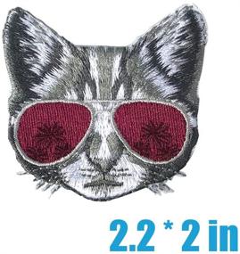 img 3 attached to Cool Cat Delicate Embroidered Patches: Stylish 🐱 Iron-On and Sew-On Applique for Men, Women, and Kids