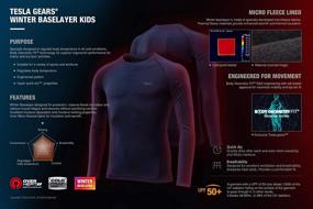 img 2 attached to TSLA Kids' Thermal Long Sleeve Tops - Fleece Lined Compression Base Layer Shirts