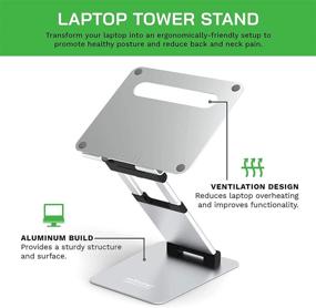 img 3 attached to obVus Solutions Adjustable Laptop Tower Stand: Award-Winning Solution for Quick Sitting to Standing Conversion, Relieve Back and Neck Pain, USA Designed