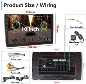 img 3 attached to 🚗 Автомагнитола на базе Android с высоким разрешением 10,1 дюйма, с GPS-навигацией, WiFi, Bluetooth и камерой заднего вида