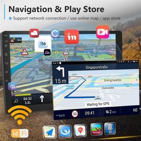 img 1 attached to 🚗 Автомагнитола на базе Android с высоким разрешением 10,1 дюйма, с GPS-навигацией, WiFi, Bluetooth и камерой заднего вида