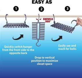 img 2 attached to 👔 Wonder Hanger MAX Belt Hanger: The Ultimate Hanging Belt Rack for Closet Organization