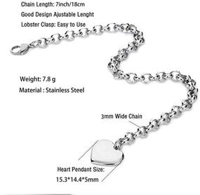 img 2 attached to 💎 Stylish Stainless Alphabet Girls' Chili Jewelry Bracelets – A Perfect Symbol of Expression