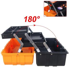 img 3 attached to 🔧 17-Inch Tool Box Organizer: WEWLINE 3-Layer Multiplication Plastic Storage Toolbox with Portable Handle - Ideal for Home, Office, and Car Trunk