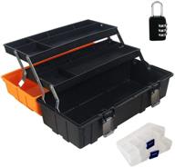 🔧 17-inch tool box organizer: wewline 3-layer multiplication plastic storage toolbox with portable handle - ideal for home, office, and car trunk logo