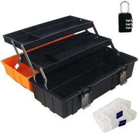 img 4 attached to 🔧 17-Inch Tool Box Organizer: WEWLINE 3-Layer Multiplication Plastic Storage Toolbox with Portable Handle - Ideal for Home, Office, and Car Trunk
