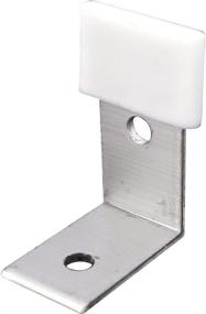 img 2 attached to 🚪 Aluminum Bypass Door Bottom Guide Brackets by Prime-Line Products - Pack of 2