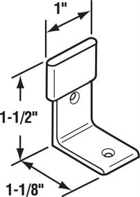 img 1 attached to 🚪 Aluminum Bypass Door Bottom Guide Brackets by Prime-Line Products - Pack of 2