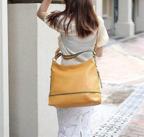 img 1 attached to MKF Collection Leather Handbag Shoulder Women's Handbags & Wallets in Hobo Bags