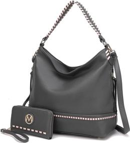 img 4 attached to MKF Collection Leather Handbag Shoulder Women's Handbags & Wallets in Hobo Bags