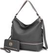 mkf collection leather handbag shoulder women's handbags & wallets in hobo bags logo