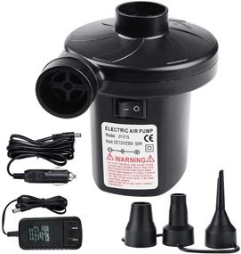 img 4 attached to 🔌 Multipurpose Electric Air Pump with 3 Nozzles for Indoor/Outdoor Inflatable Air Mattress, Boat, Swimming Ring, Pool Toys, Sofa, Float - 12V DC / 100V AC 50W