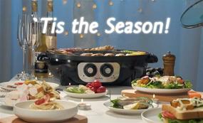 img 3 attached to 🍳 Electric Smokeless Grill and Hot Pot Combo - Food Party 2-in-1 Appliance