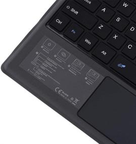 img 3 attached to 💻 Замена клавиатуры Microsoft Surface Pro Type Cover Trackpad Mouse | Эргономичная тонкая Bluetooth-клавиатура, перезаряжаемая - черная