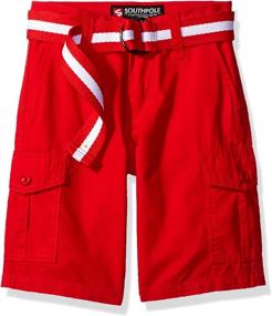 img 2 attached to 🩳 Boys' Southpole Belted Ripstop Basic Shorts: Stylish Comfort for Everyday Wear