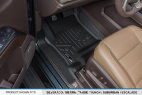 img 3 attached to 🚗 Custom Fit MAXLINER All Weather 3 Row Black Floor Mat Liner Set for 2015-2020 Cadillac Escalade (Excludes ESV Models)