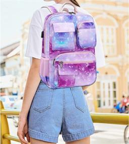 img 3 attached to 🎒 Vintage Backpacks with Charging Function - Retro Bookbags with Power Charging Feature