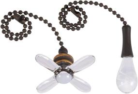 img 4 attached to 🌬️ Elegant 6-inch Bronze and Brown Metal Ceiling Fan Pull Chains - Awclub 2 Pack with 3mm Diameter