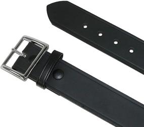 img 2 attached to High-Quality Boston Leather 1.75" Garrison Black Men's Belt - Durable and Stylish Accessories