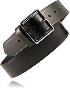 img 3 attached to High-Quality Boston Leather 1.75" Garrison Black Men's Belt - Durable and Stylish Accessories