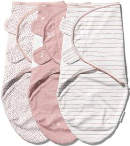 img 4 attached to Bum Chicoo Newborn Baby Swaddle Wrap: 3-Pack Velcro Swaddle Wrap, Pure Organic Cotton, for 0-3 Months Baby