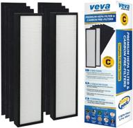 veva hepa and carbon filter replacement kit - 2 pack hepa air filters & 6 carbon pre-filters - fits air purifier series ac5000, ac5250pt, ac5300b, ac5350w, ac5350b, cdap5500b & ap2800ca logo
