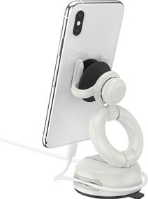 img 2 attached to 🚘 Enhance Your Driving Experience with PopSockets PopMount: Car Dash and Windshield Mount – in Elegant White