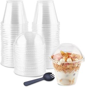 img 4 attached to INDRAH Plastic Disposable Parfait Smoothie