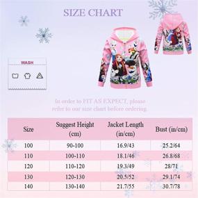 img 1 attached to Jimdan Girls Zip Up Hoodie Jacket: A Fun & Stylish Cartoon Coat for Children's Outwear