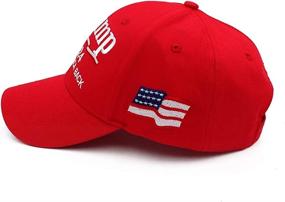 img 1 attached to Trump 2020 Hat American Adjustable Sports & Fitness