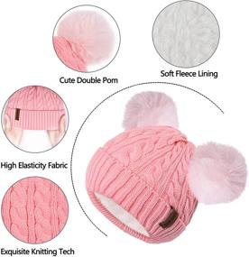 img 2 attached to Warm and Cozy Kids Winter Hats Gloves Scarf Set for Boys and Girls: Toddler to 10 Years
