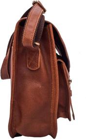 img 1 attached to 👜 KPL 14 Inch Leather Purse Women Shoulder Bag: Chic Crossbody Satchel & Gorgeous Genuine Leather Tote for Travel Fashion (Chicago Buff Buffalo Leather)