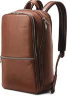 🎒 stylish and functional samsonite classic leather backpack in brown logo