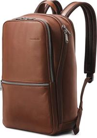 img 4 attached to 🎒 Stylish and Functional Samsonite Classic Leather Backpack in Brown