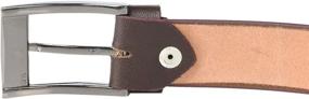 img 3 attached to Men's Genuine Leather Dress Belts with Buckle - Optimized Accessories and Belts