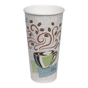 img 4 attached to ☕ Dixie PerfecTouch 20 oz. Insulated Paper Hot Coffee Cup - Premium Quality by GP PRO (Georgia-Pacific) - Coffee Haze Design - 500 Count - Ideal for Coffee Lovers