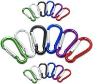 🔒 versatile shimmery assorted colors 2" aluminum locking carabiner: ideal for home, rv, camping, fishing, hiking, and more! логотип