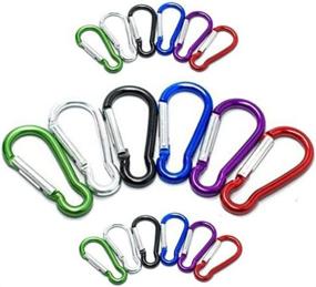 img 4 attached to 🔒 Versatile Shimmery Assorted Colors 2" Aluminum Locking Carabiner: Ideal for Home, RV, Camping, Fishing, Hiking, and More!