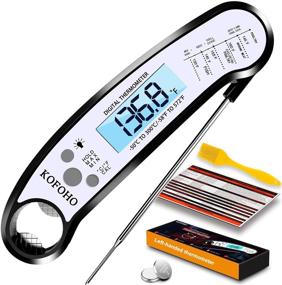 img 4 attached to 🌡️ KOFOHO Waterproof Digital Meat Thermometer - Instant Read Kitchen Cooking Food Candy Thermometer with Foldable Probe, Backlight, and Magnet - Perfect for Meat, Oil Deep Frying, Baking, Grilling, BBQ