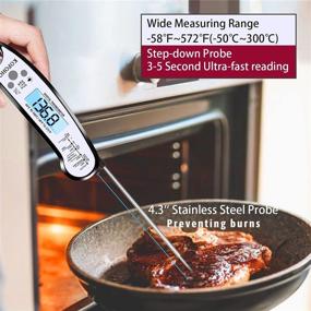Meat Thermometer Digital Cooking Thermometer with 5 Second Instant Read-out  for Kitchen, Grill, BBQ, Food, Steak, Turkey, Candy, Milk, Bath Water