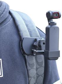 img 4 attached to SUREWO 360° Rotation Backpack Strap Mount: Quick Clip with Expand Frame for DJI Osmo Pocket & Pocket 2