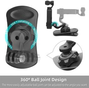 img 3 attached to SUREWO 360° Rotation Backpack Strap Mount: Quick Clip with Expand Frame for DJI Osmo Pocket & Pocket 2