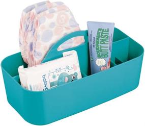 img 4 attached to 🧺 MDesign Plastic Portable Nursery Organizer: A Must-Have for Organizing Kids' Home Store and Nursery Furniture