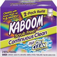 continuous clean toilet cleaning refill 2 pack - scrub free! (4 boxes of 2 pack refill) logo